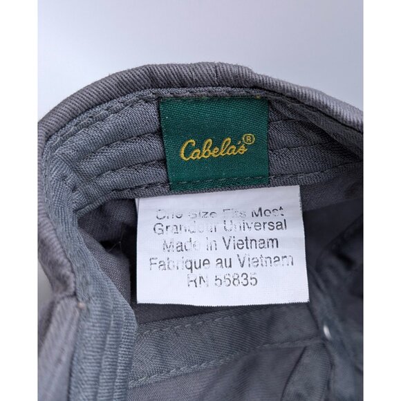 Cabelas Club Ball Cap Hat Adjustable Strap Back Gray Hunting Fishing Outdoor - Picture 5 of 5